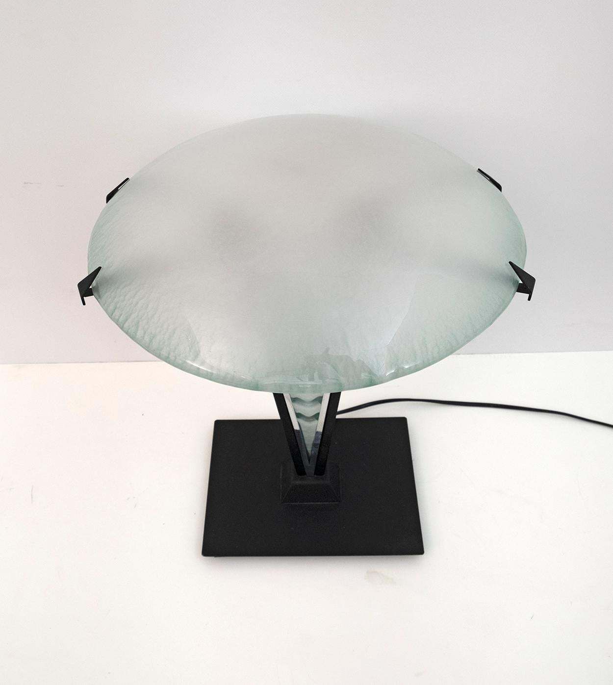 photo furniture Post Modern Italian Murano Glass Mushroom Table Lamp, 1980s