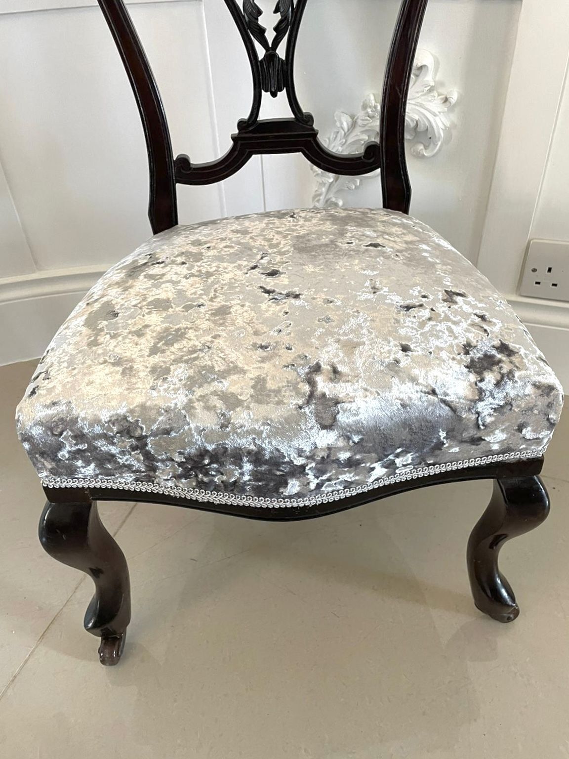 Antique Pair Of Quality Ebonised Side Chairs photo Furniture