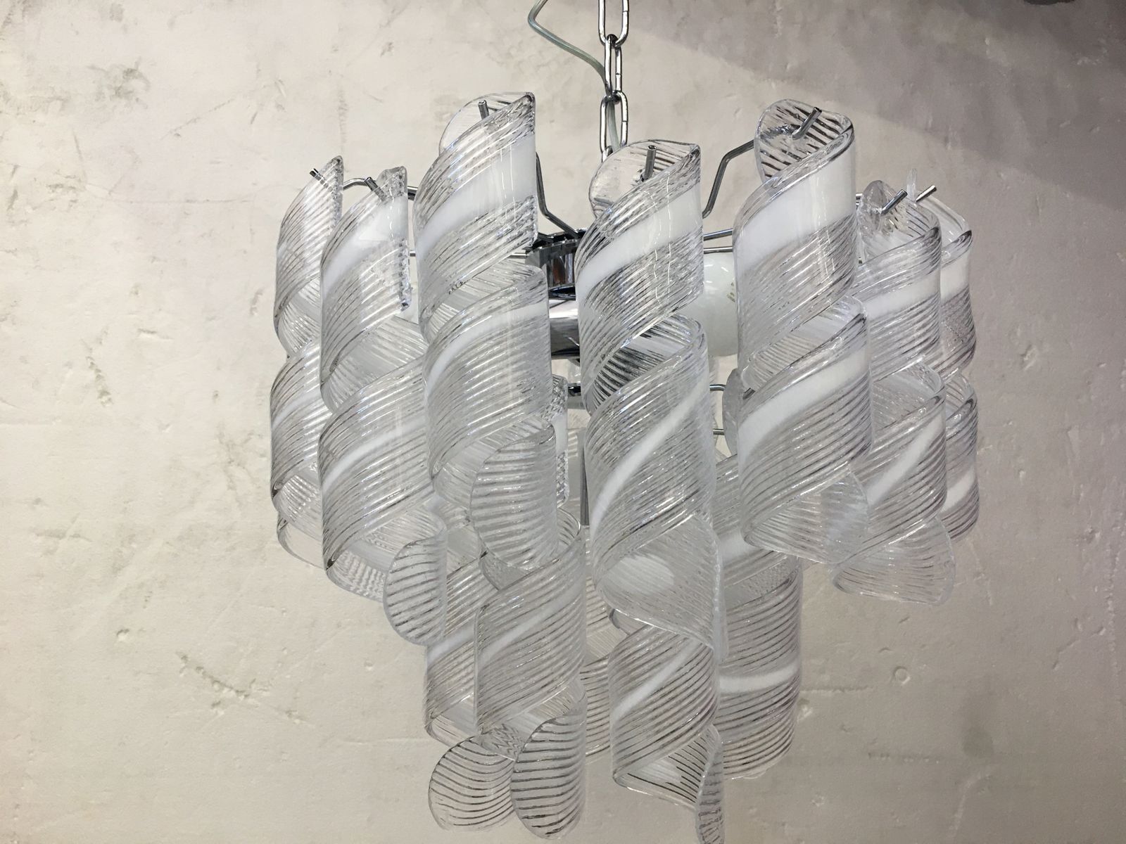 Chandelier Murano Glass Virgola Like Venini Style photo 2232.0