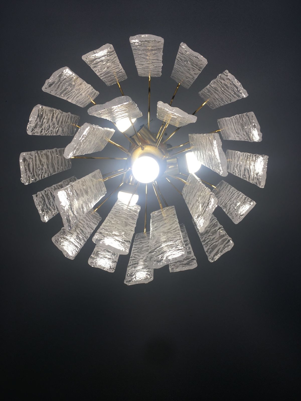Impressive Murano Glass Sputnik Chandelier Listello Like Mazzega Zuccheri Venini Barovier Style photo vintage