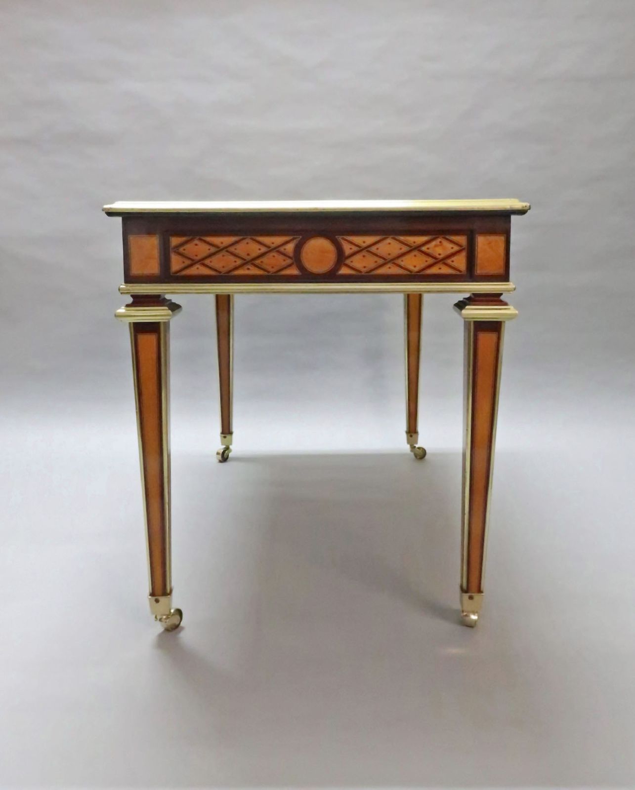 photo for sale Victorian Satinwood Parquetry Writing Table Attributed To Donald Ross