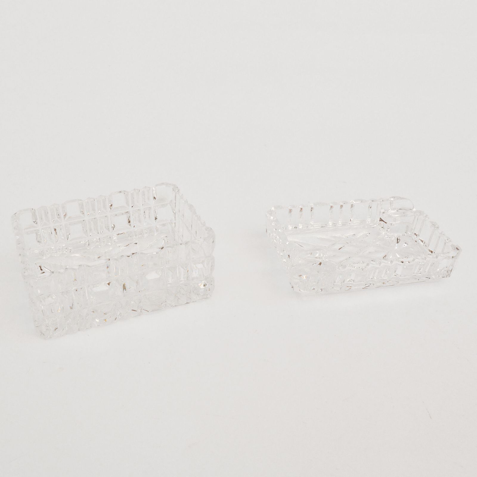 1980s Crystal Ashtray With Cigarette Case, Julia Glassworks, Poland photo buy