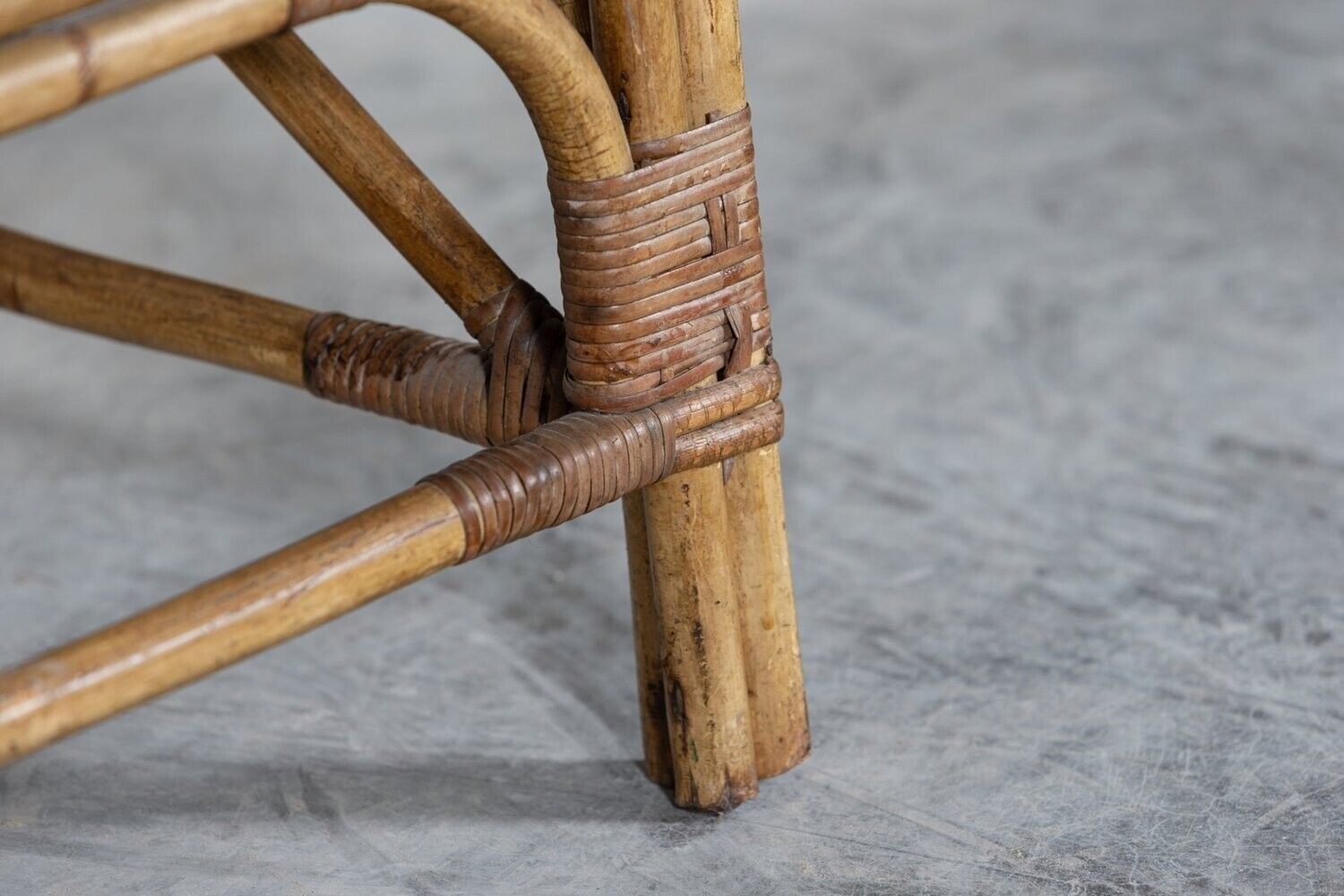 1030.0 Mid Century English Bamboo Reclining Armchair photo