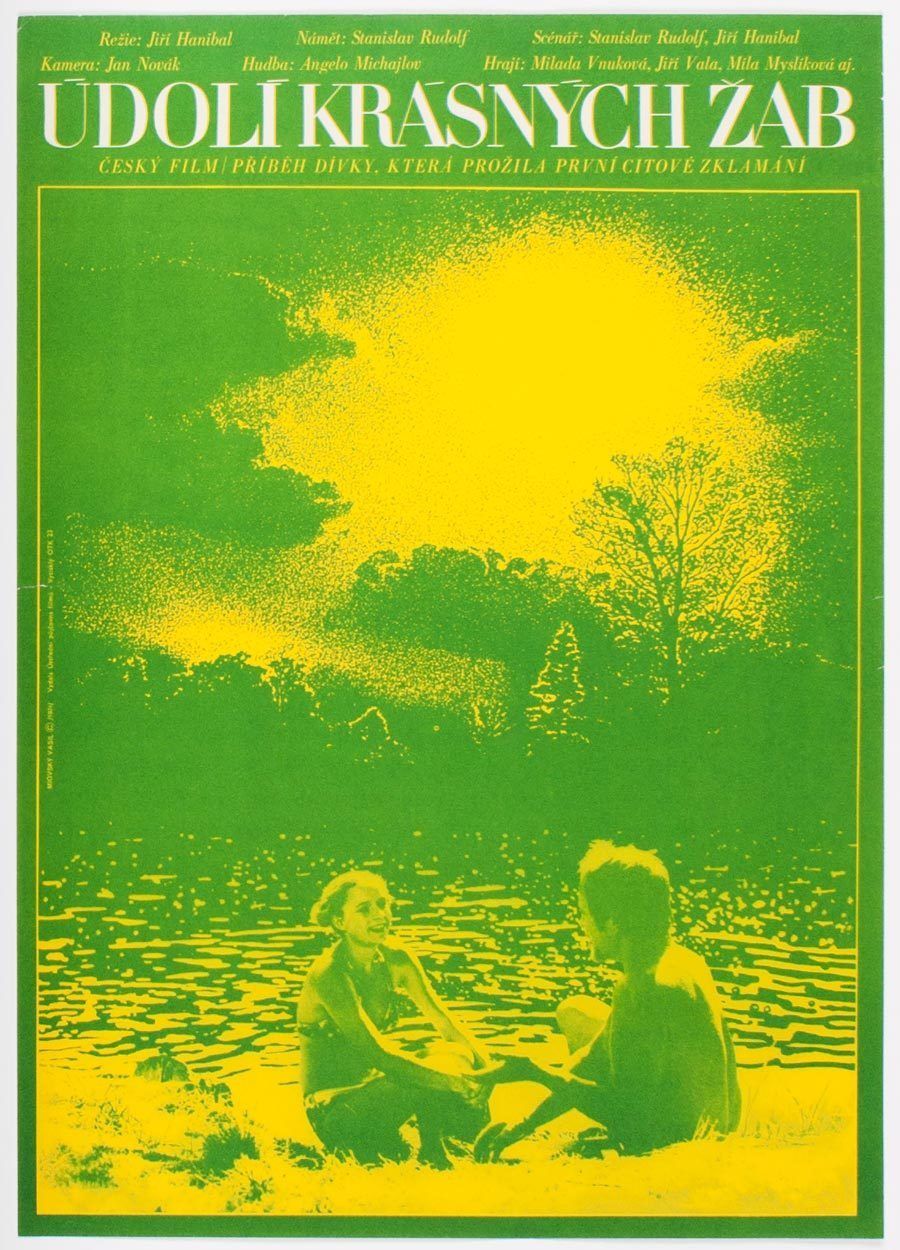 Original Film Poster, The Valley Of The Beautiful Frogs, Vasil Miovský, 1974, Genuine Czech Vintage Print