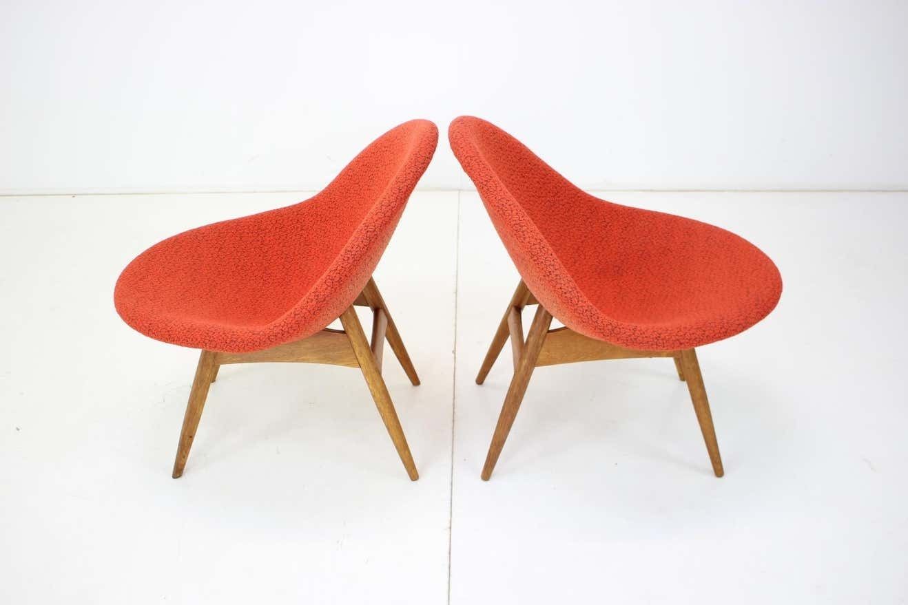 1960s Pair Of Miroslav Navratil Armchairs Czechoslovakia photo Furniture