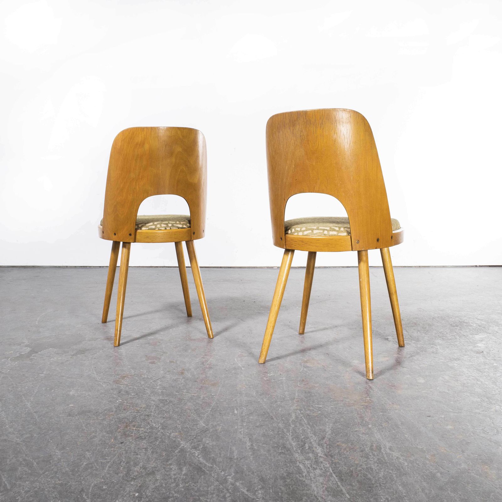 photo for sale 1960’s Pair Of Upholstered Dining Chairs Oswald Haerdtl