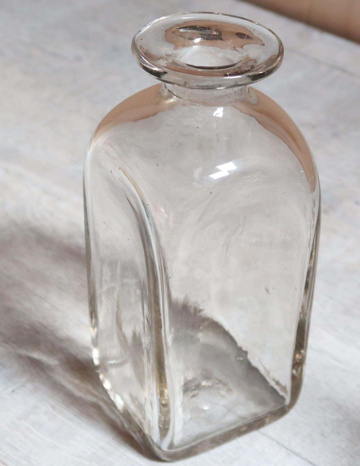 Antique Square Shaped Glass Carafe. English, 19th Century photo for sale