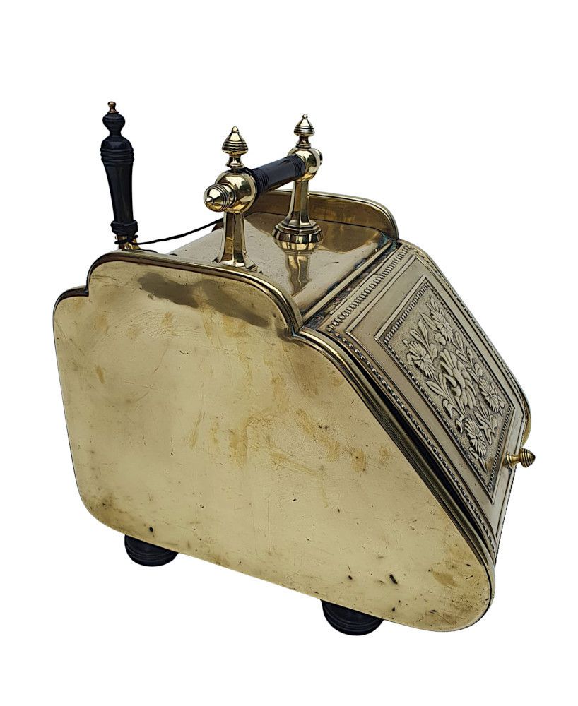 A Lovely Quality 19th Century Polished Brass Coal Scuttle photo furniture