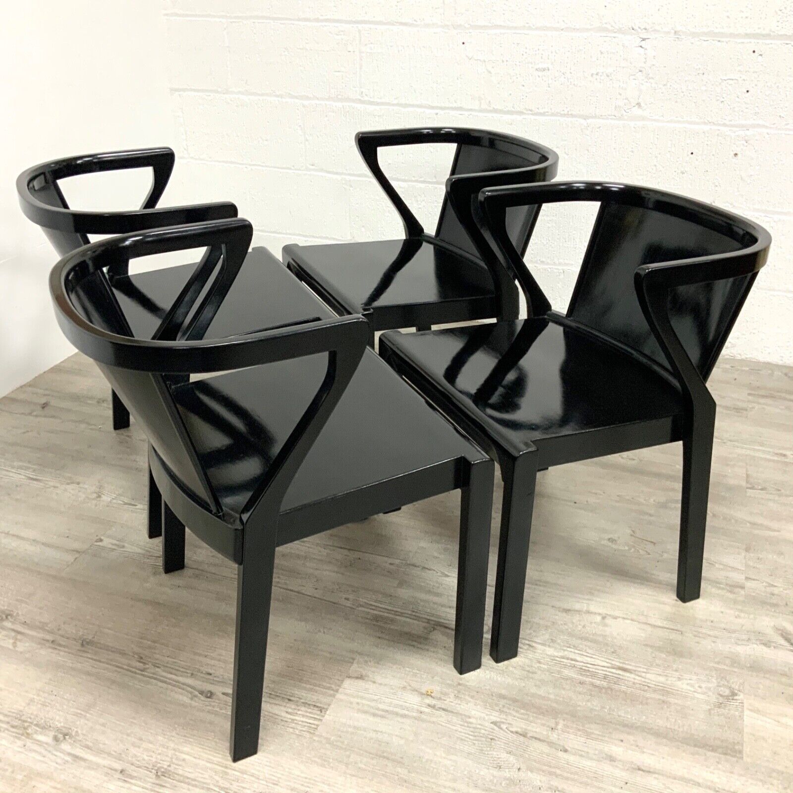 A Set Of 4 X Alvar Aalto 1930s Model No 2 /15 Stacking Dining Chairs For Finmar photo for sale