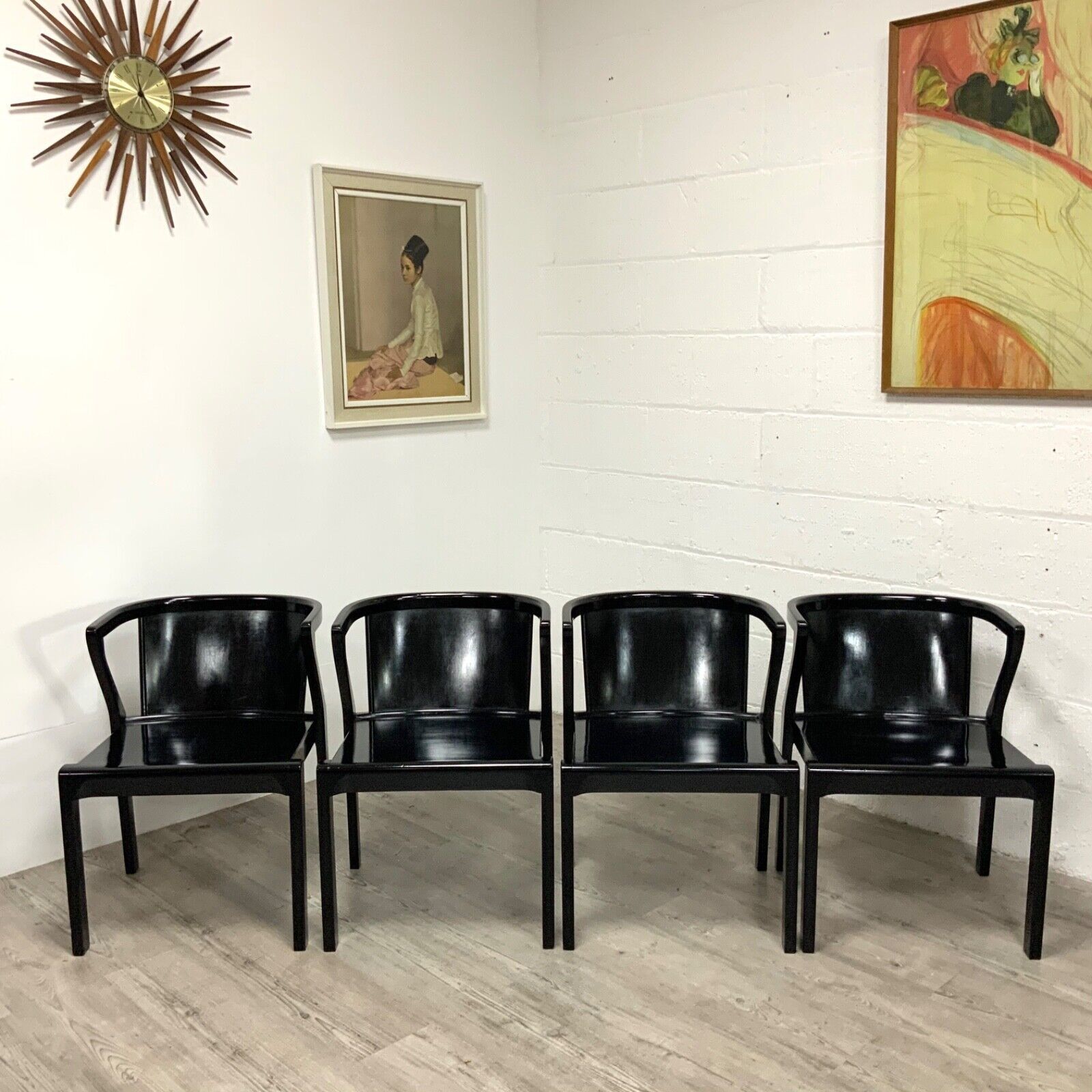 A Set Of 4 X Alvar Aalto 1930s Model No 2 /15 Stacking Dining Chairs For Finmar photo vinterior