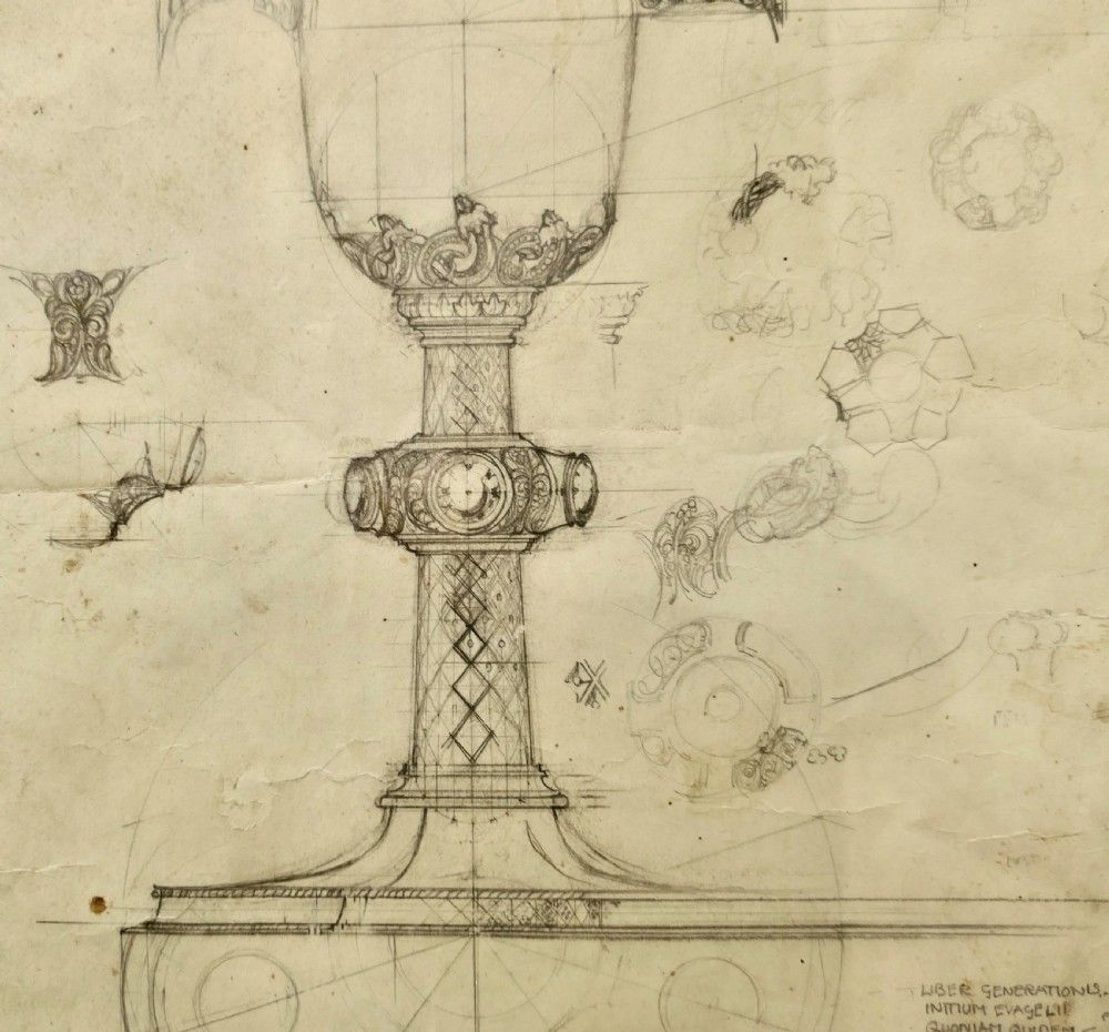 Design For A Silver Church Chalice, Illustration Attributed To Amor Fenn photo vinterior