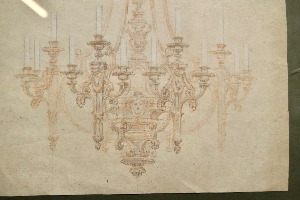 Multi Branch Arts And Crafts Chandelier Illustration Attributed To Amor Fenn photo for sale