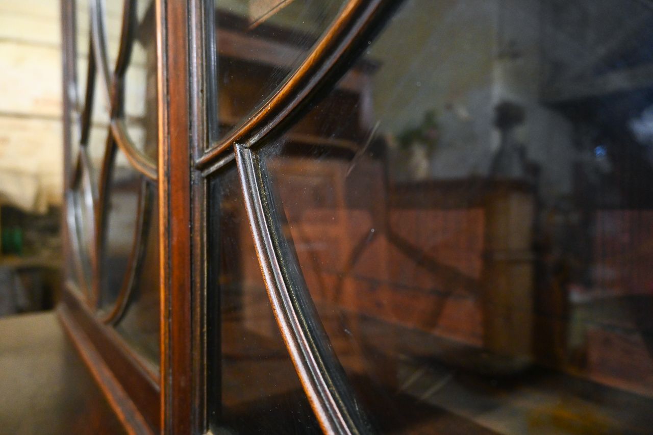 photo furniture A George III Mahogany Astral Glazed Secretaire Bookcase