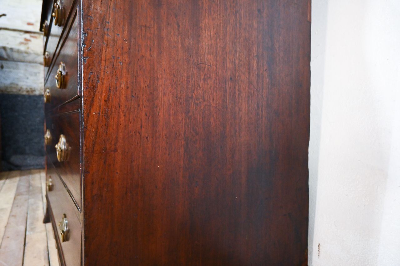 photo for sale A George III Mahogany Astral Glazed Secretaire Bookcase