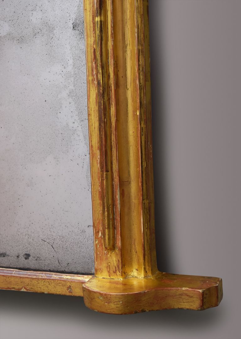 English Gilt Overmantel Mirror photo furniture