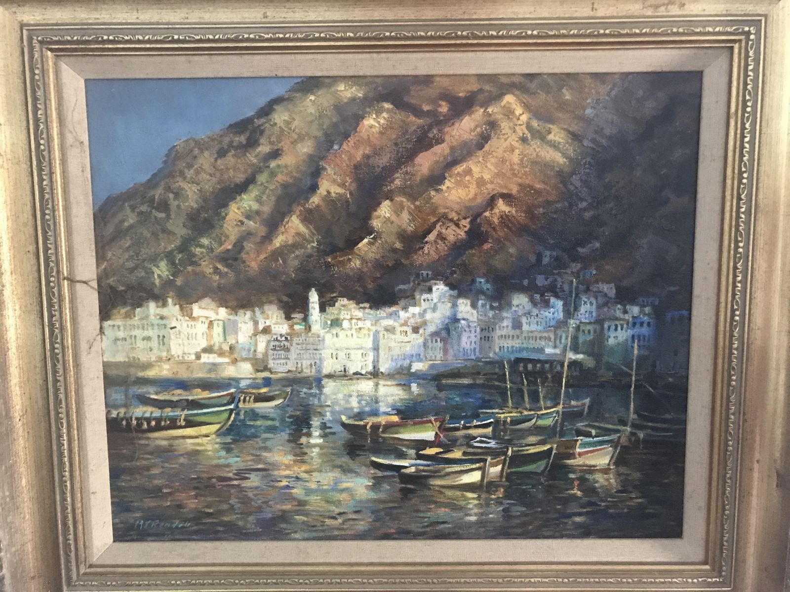 photo furniture Mid Century Impressionist Oil On Canvas Signed M J Rendell