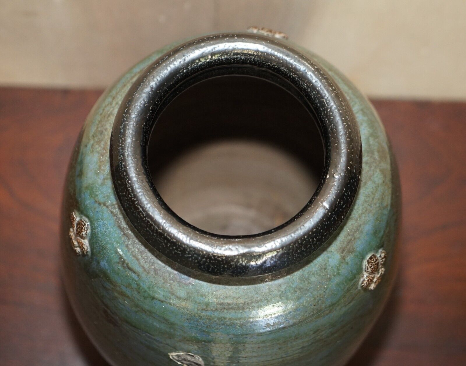 photo furniture 1 Of 3 Signed Roger Guerin 1930 Fleur De Lis Ceramic Stoneware Pottery Vase Pots