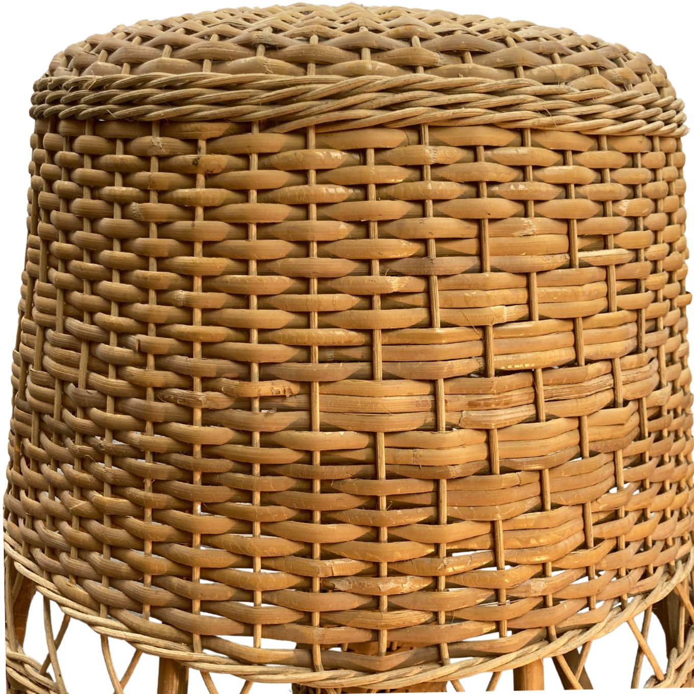 Rattan Wicker Mushroom Table Lamp1960s 1970s photo 395.2