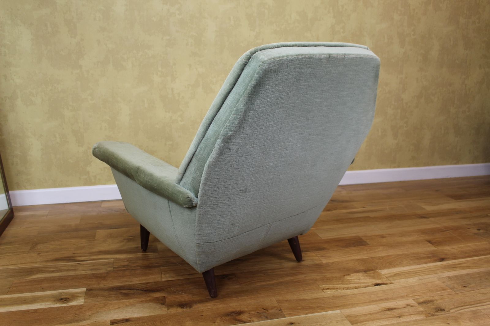 Large Vintage Danish Chair For Re Upholstery photo for sale
