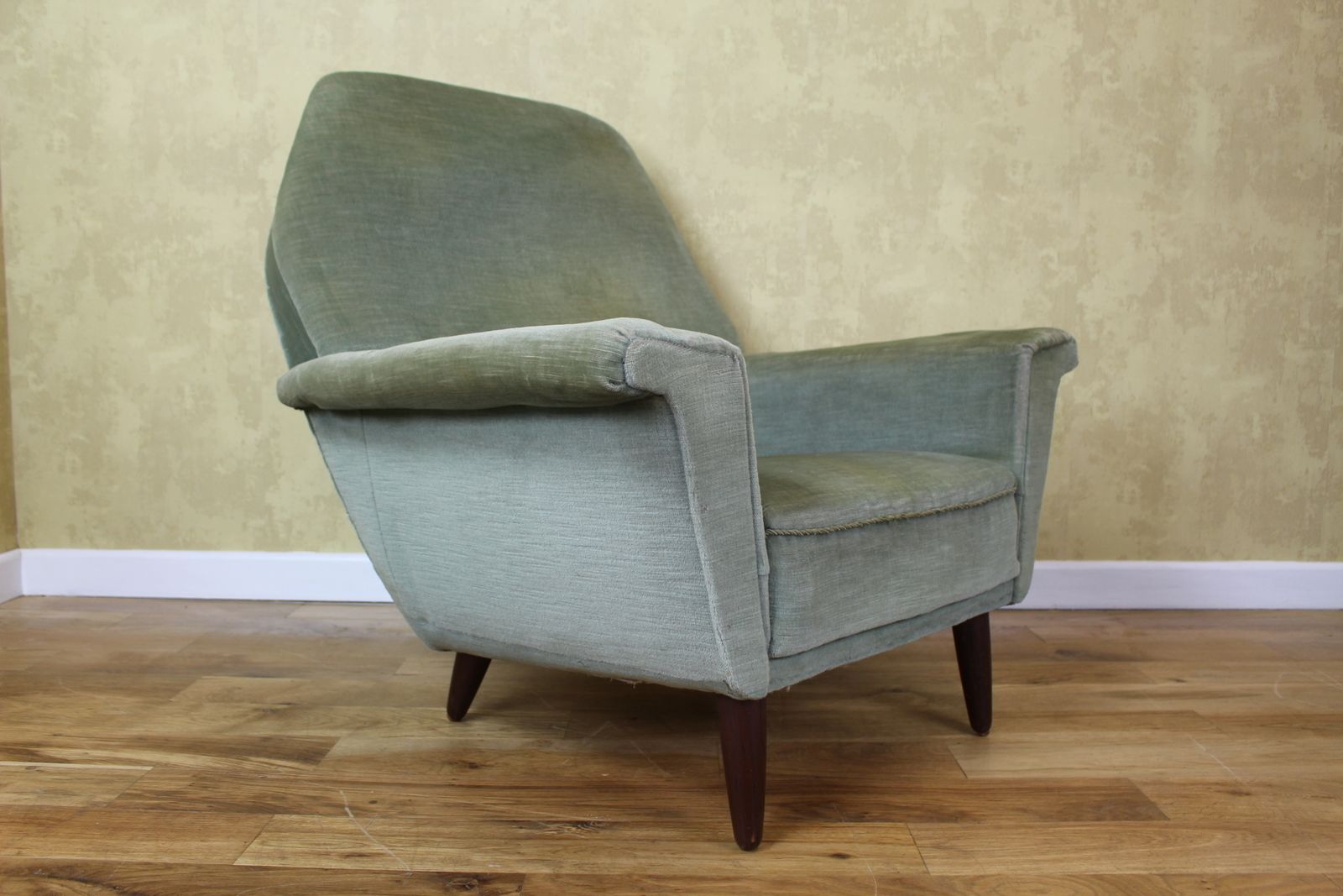 Large Vintage Danish Chair For Re Upholstery photo vinterior
