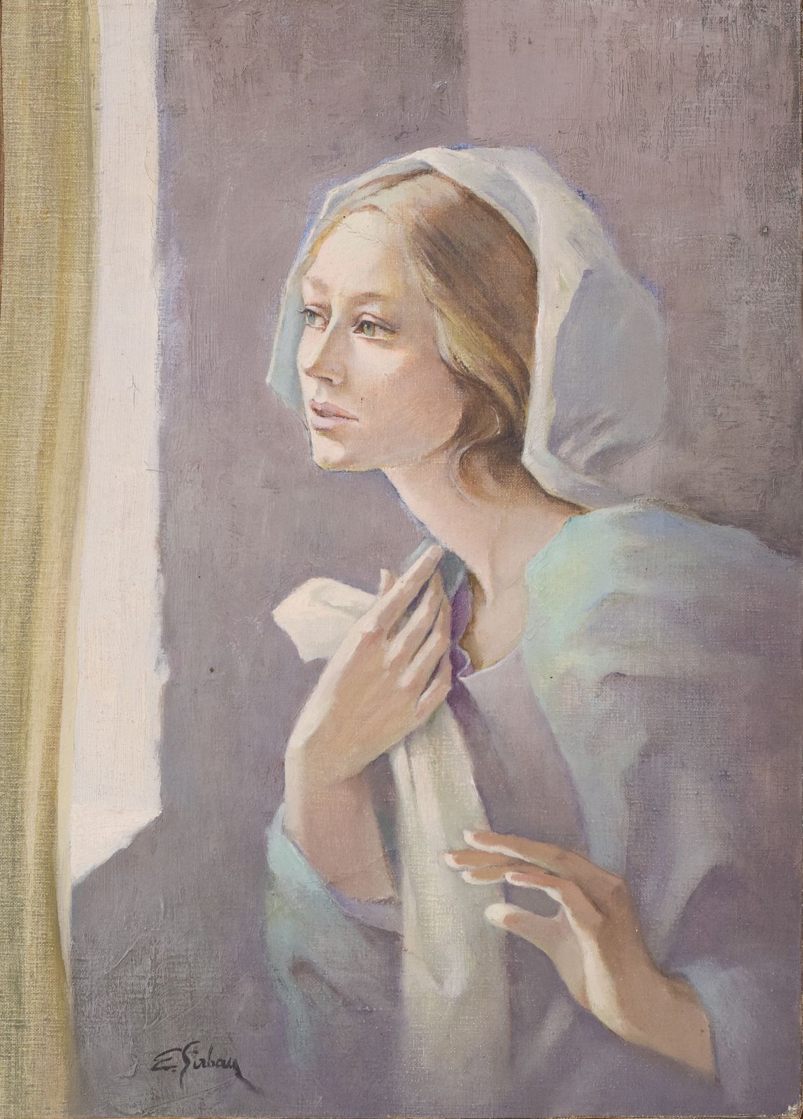 Portret Van Een Novice, Jaren 1960, Olieverf