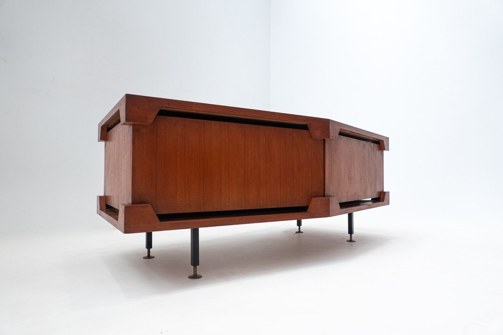 Italian Mid Century Boomerang Desk In Teak photo for sale