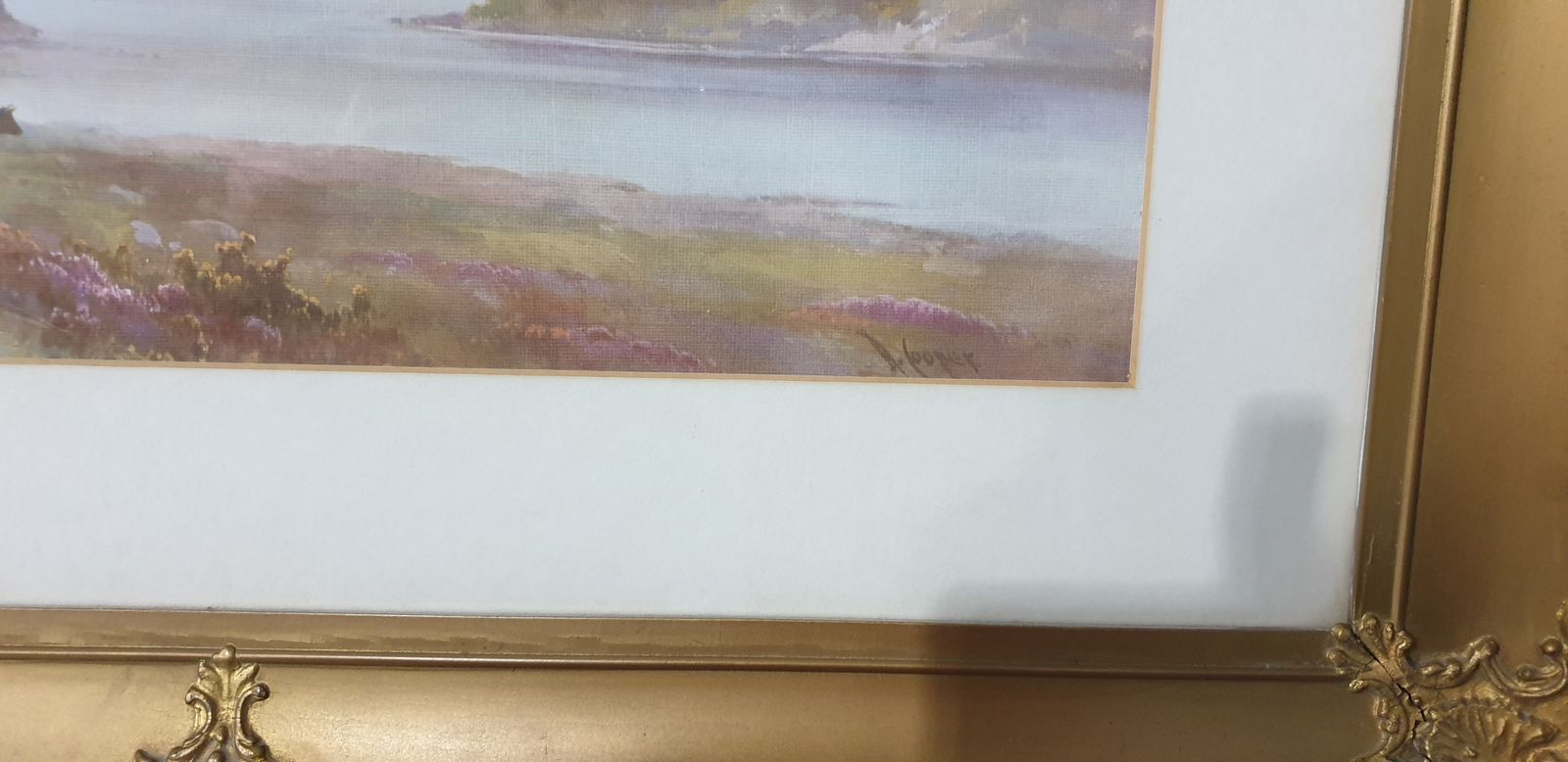 Pair Victorian Signed Prints photo furniture