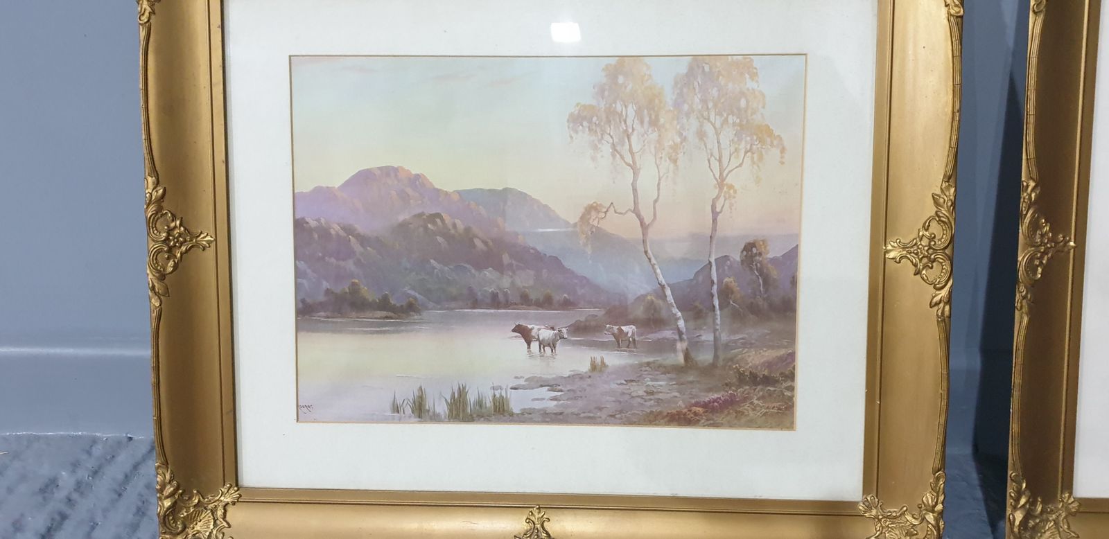 Pair Victorian Signed Prints photo vinterior