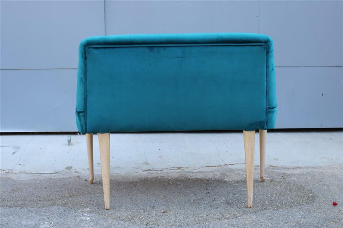 2583.0 Small Sofa Italian Mid Century Design Green Velvet Cesare Lacca, 1950s photo