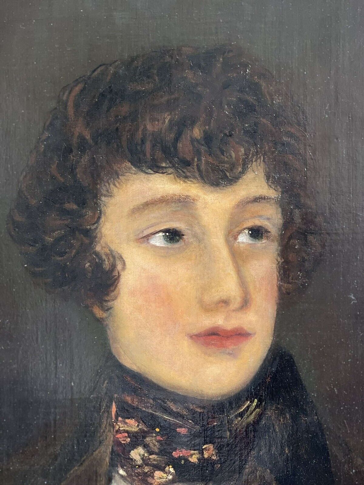 Antique Portrait Painting Of A Gentleman Circa 1840 photo vinterior