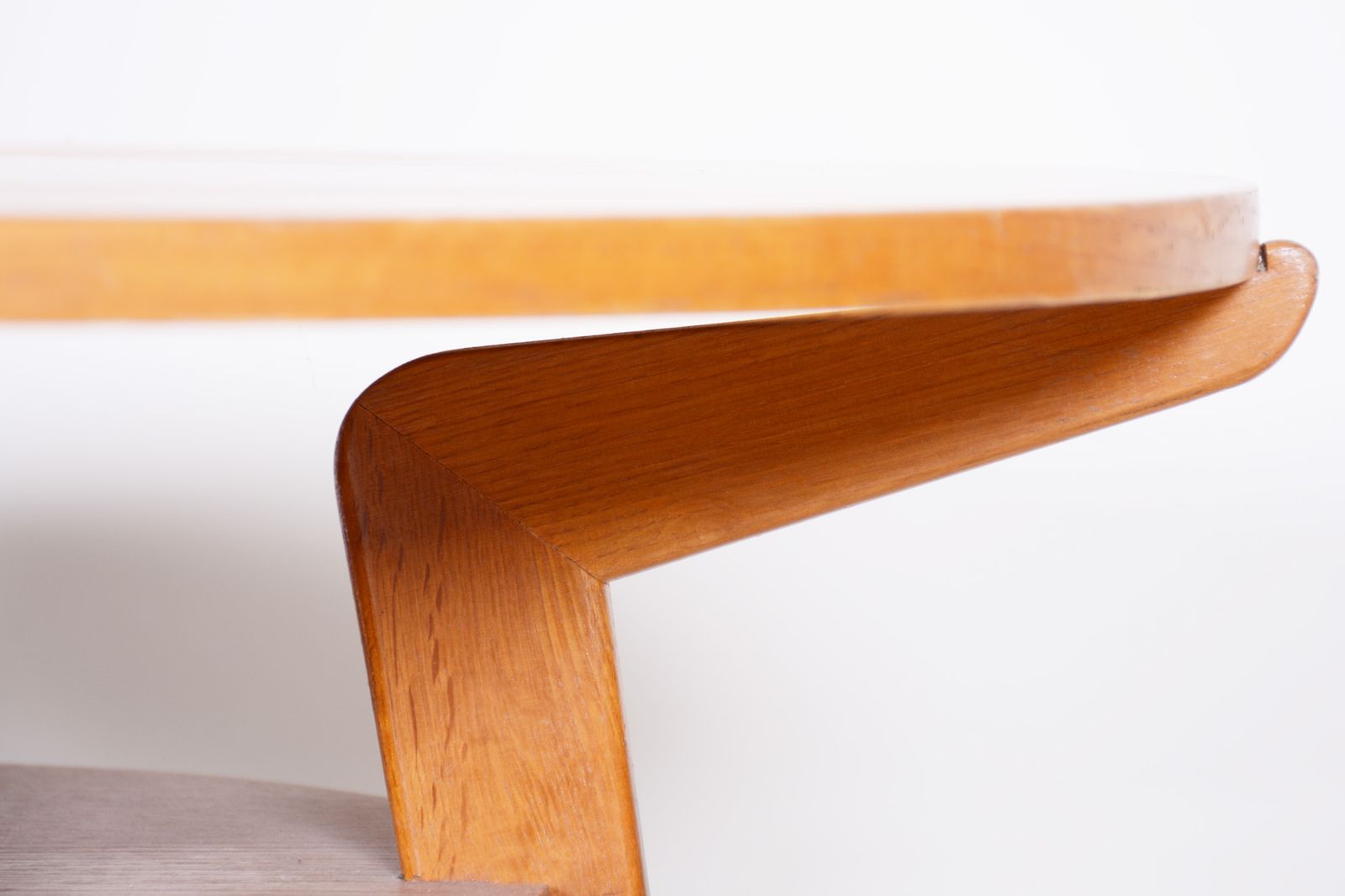 Small Mid Century Table, Made In Czechia, 1950s, Original Condition, Oak photo buy