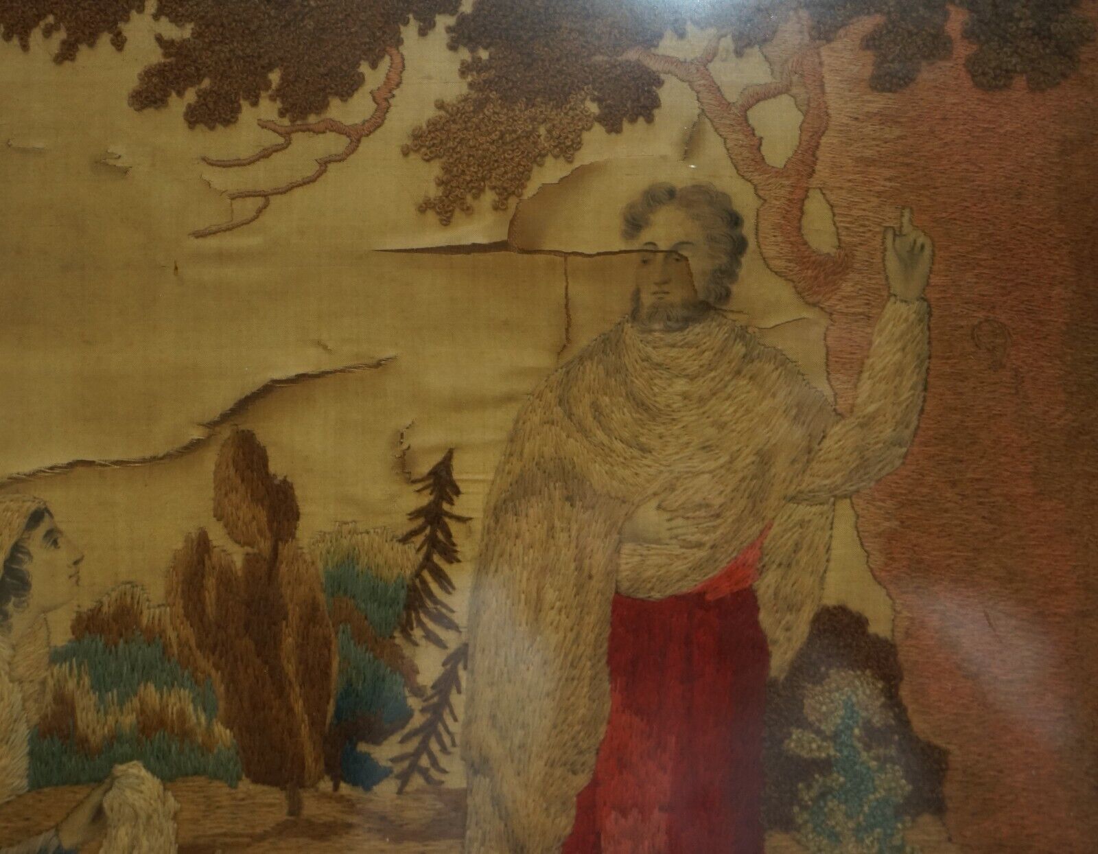 Ancient 17th 18th Century Silk Hand Woven Tapestry, 300 400 Years Old Must See photo vintage