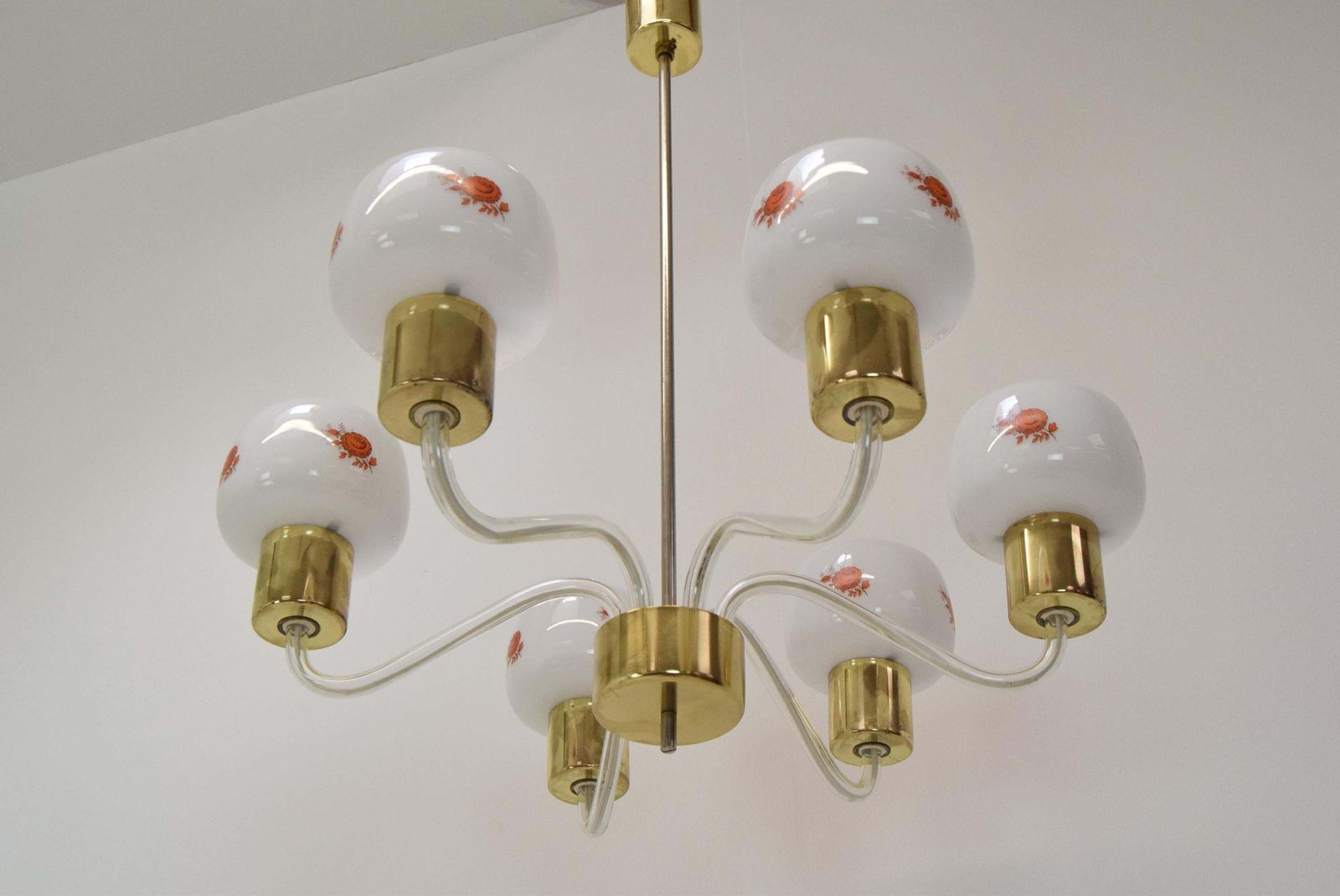 photo furniture Mid Century Chandelier/Kamenicky Senov,1970's.