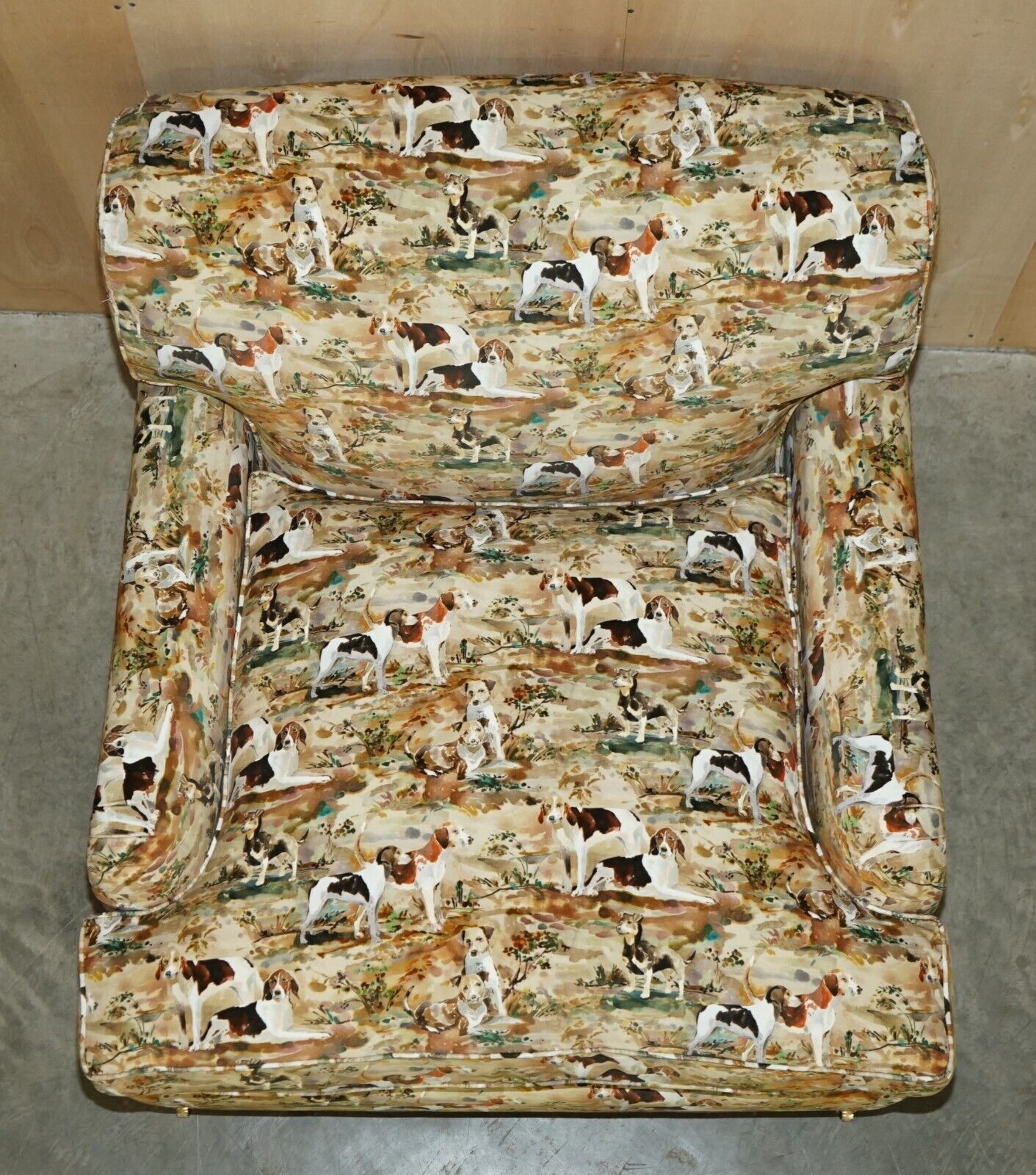 15000.0 New Pair Of Mulberry Custom Made Howard Love Seat Armchairs Hounds Silk Velvet photo