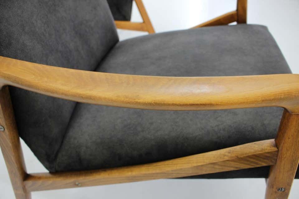 Furniture 1960s Pair Of Beech Armchairs Czechoslovakia photo