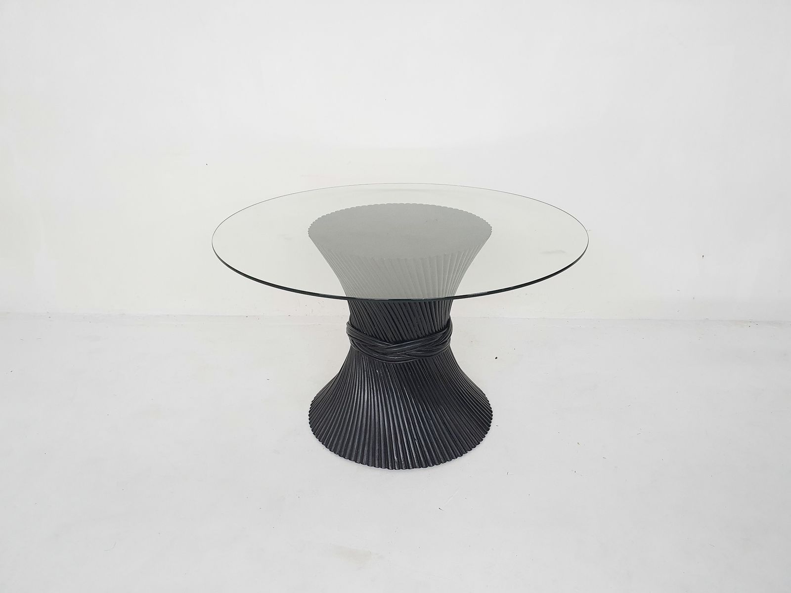 Bamboo And Glass Mcguire "Wheet" Dining Table, U.S.A, 1970's photo Furniture
