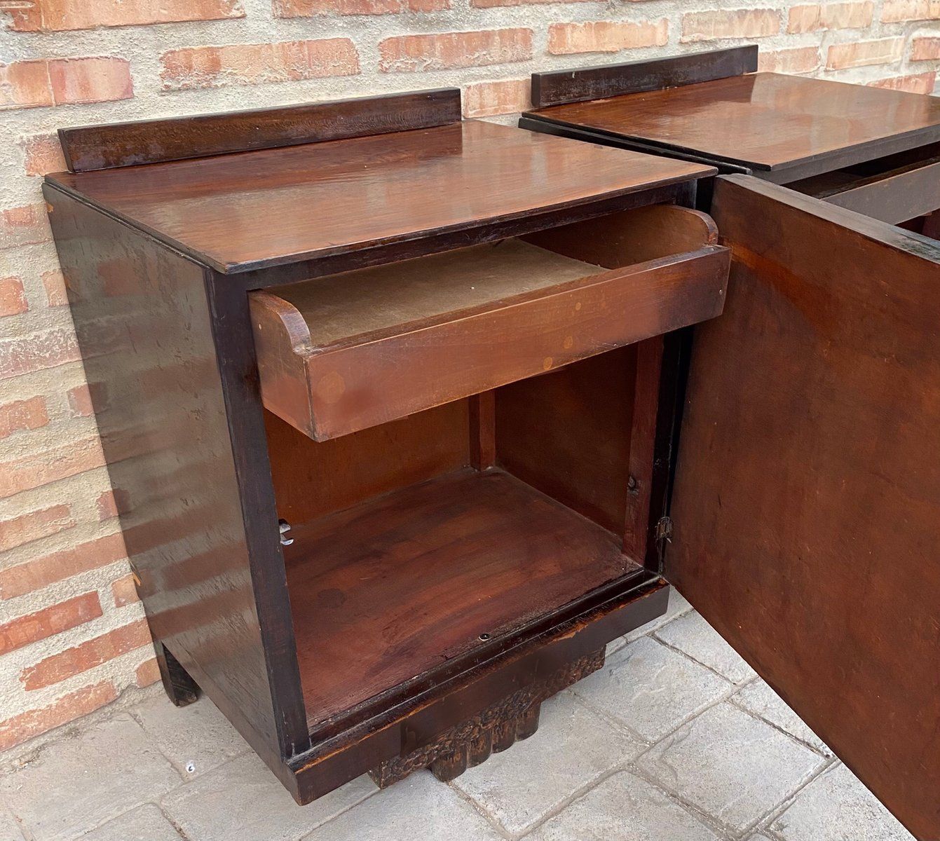 French Art Deco Nightstands, 1930s, Set Of 2 photo Furniture