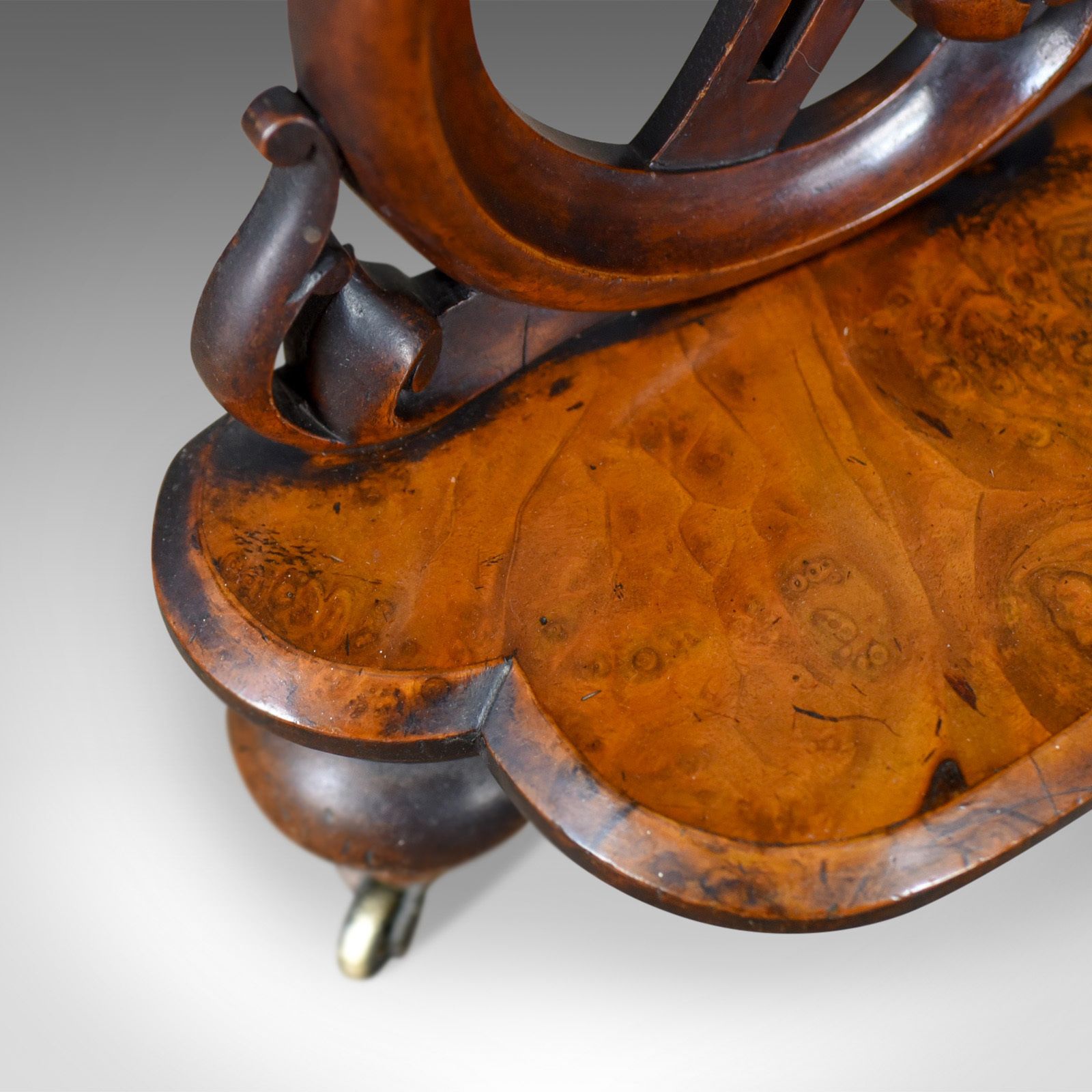 Antique Whatnot, Irish, Burr Walnut, Mirror Stand Robert Strahan & Co Circa 1840 photo Furniture