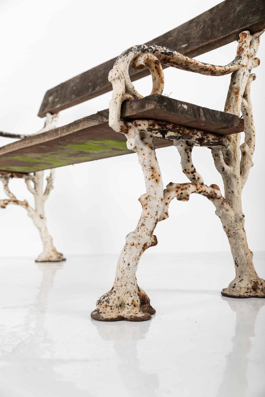 Victorian Coalbrookdale 'Faux Bois' Garden Bench photo for sale