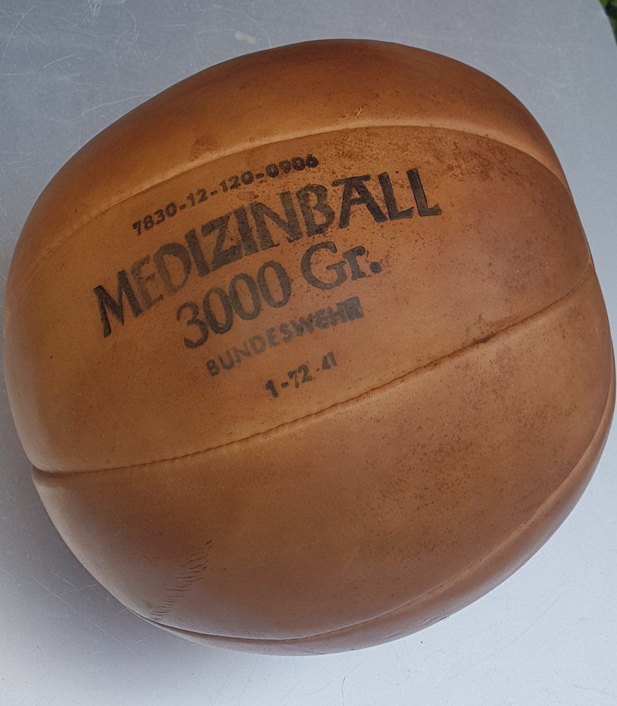 Vintage Leather Medicine Ball, 1920s