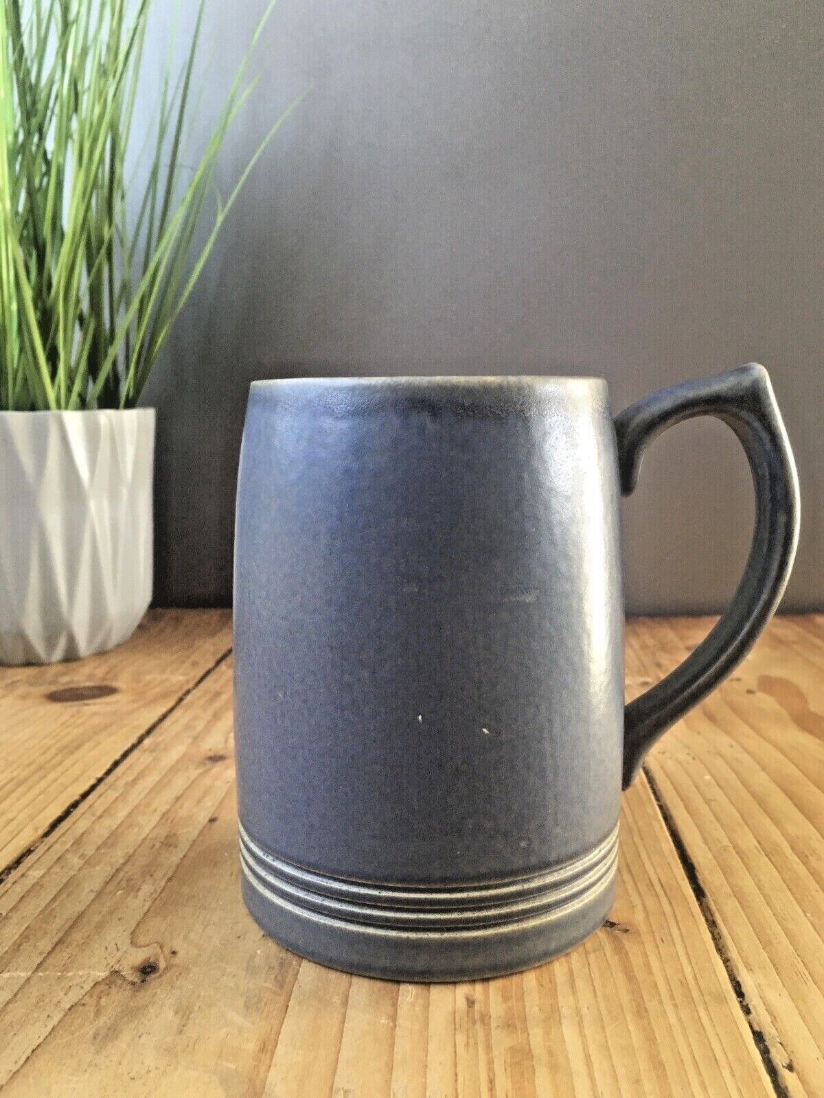 Rare Art Deco Wedgwood Keith Murray Grey Colour Trial Test Glaze Tankard Mug Cup