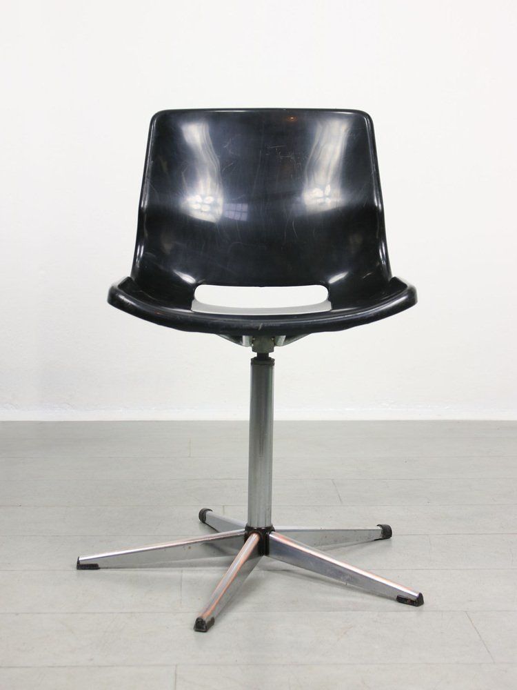 Swedish Overman Office Swivel Chair In Black By Svante Schöblom, 1970s photo 700.0