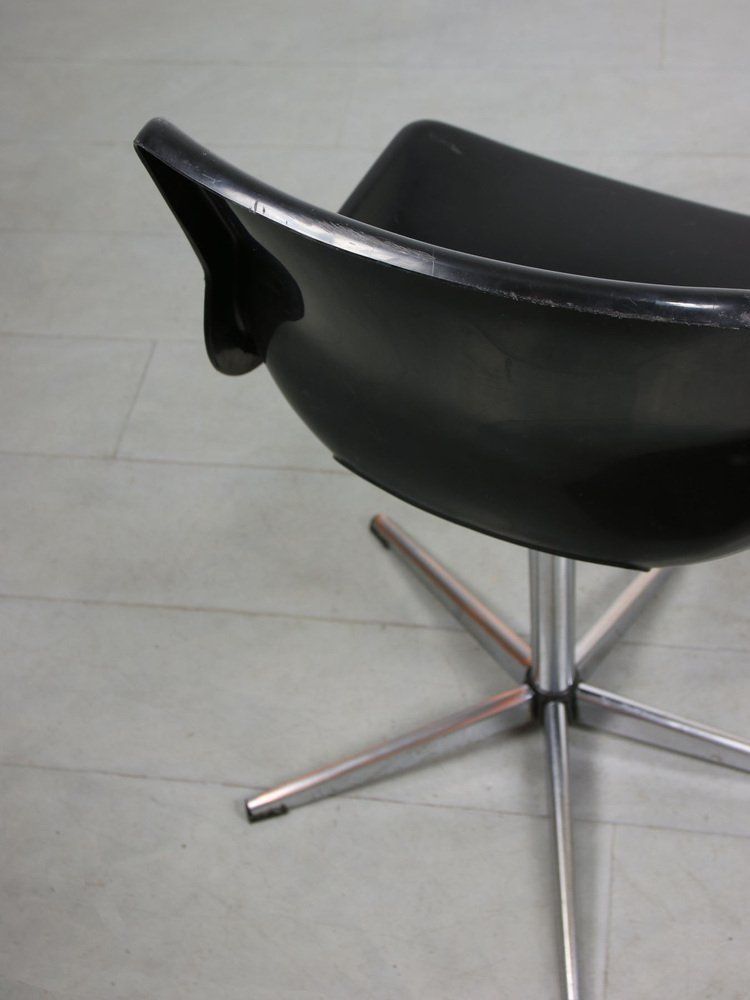 photo buy Swedish Overman Office Swivel Chair In Black By Svante Schöblom, 1970s