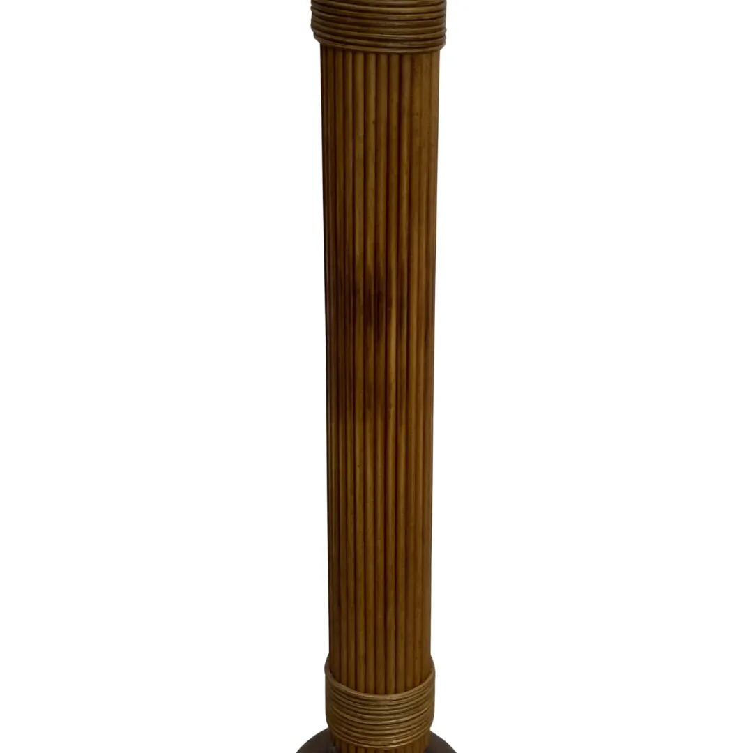 Midcentury Scandinavian Rattan Wicker Mushroom Floor Lamp, 1960s photo 1051.44