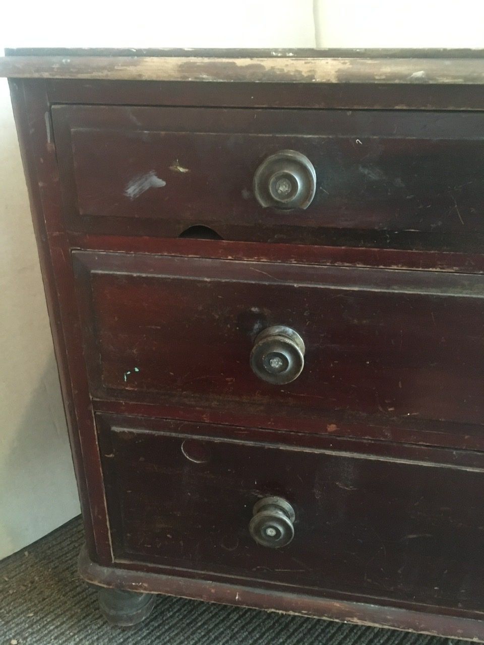 Victorian Pine Chest Of Drawers With Original Scrumble photo furniture