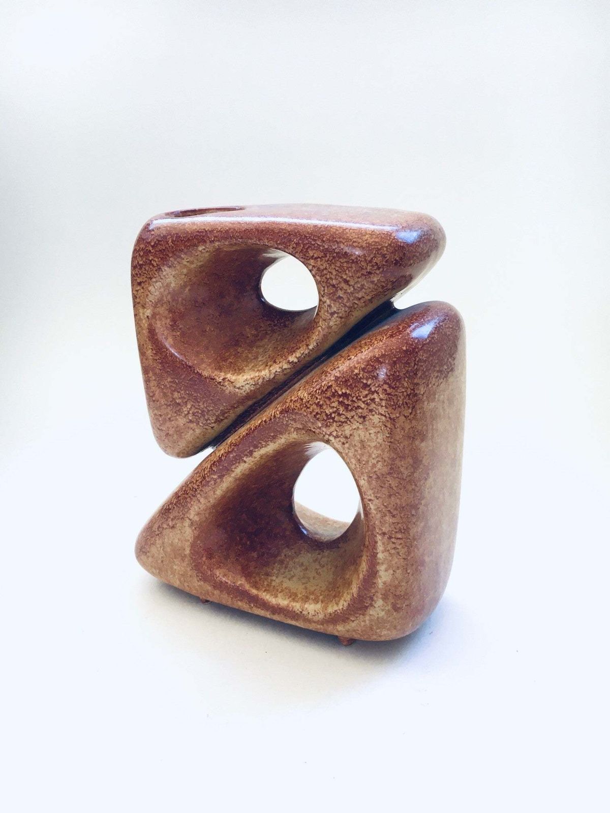 Abstract Vase By Roberto Rillon For Bertoncello Ceramiche, Italy 1960's photo furniture