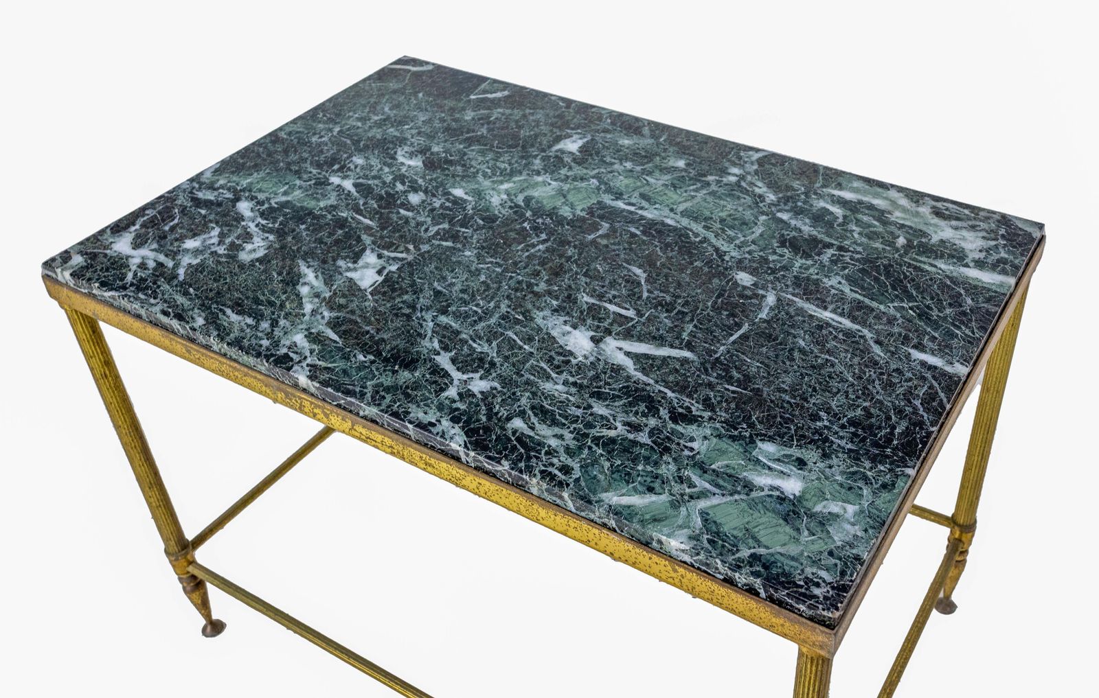 Table basse de style Maison Jansen en marbre noir et laiton doré, mid-century, France photo 579.7