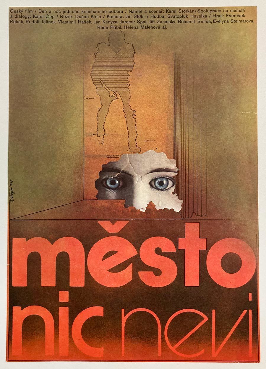 Movie Poster, Town Unaware, Zdeněk Ziegler, 1975
