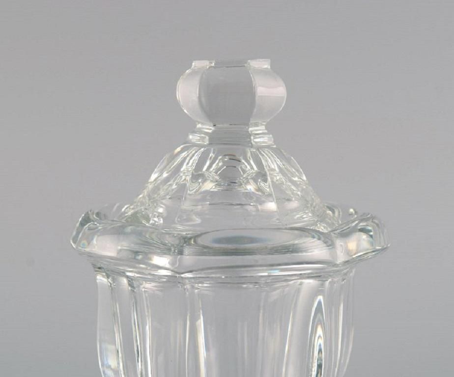 Baccarat, France, Art Deco Lidded Jar In Clear Art Glass, 1930s / 40s photo for sale