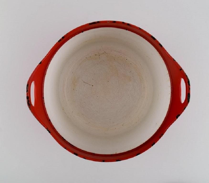Timo Sarpaneva For Rosenlew, Finland, Cast Iron Casserole In Red Enamel photo 589.0